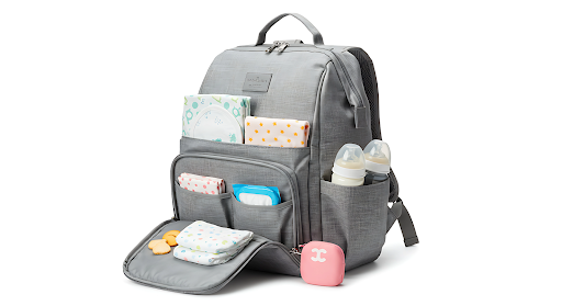 backpack with moms supplies